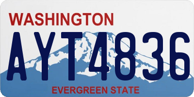 WA license plate AYT4836