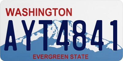 WA license plate AYT4841
