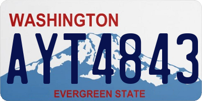 WA license plate AYT4843
