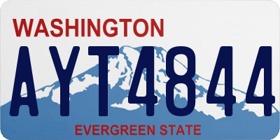 WA license plate AYT4844