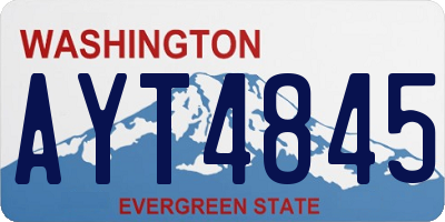 WA license plate AYT4845