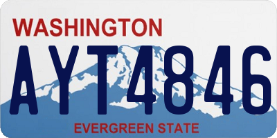 WA license plate AYT4846