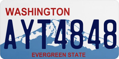 WA license plate AYT4848