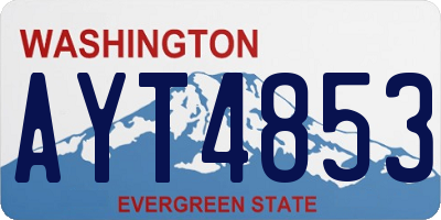 WA license plate AYT4853