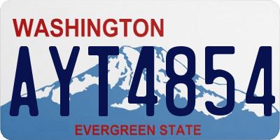 WA license plate AYT4854