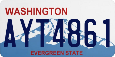 WA license plate AYT4861