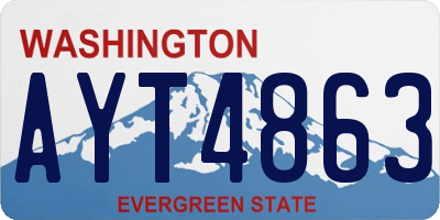 WA license plate AYT4863