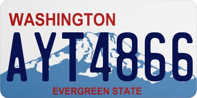 WA license plate AYT4866