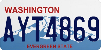WA license plate AYT4869