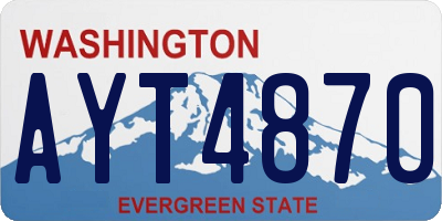 WA license plate AYT4870
