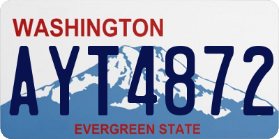 WA license plate AYT4872