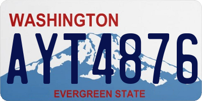WA license plate AYT4876