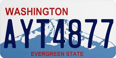 WA license plate AYT4877
