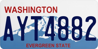 WA license plate AYT4882