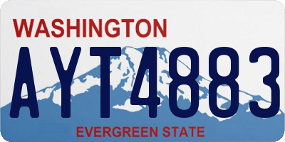 WA license plate AYT4883