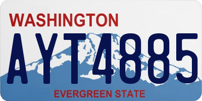 WA license plate AYT4885
