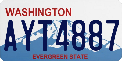 WA license plate AYT4887