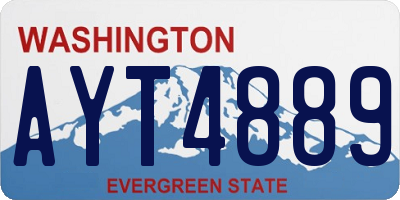 WA license plate AYT4889