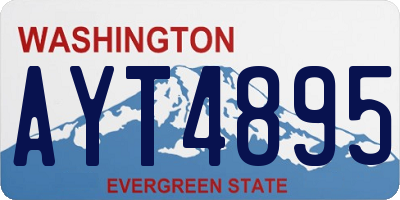 WA license plate AYT4895