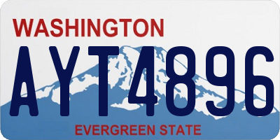 WA license plate AYT4896