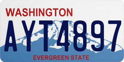 WA license plate AYT4897