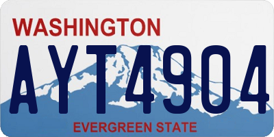 WA license plate AYT4904