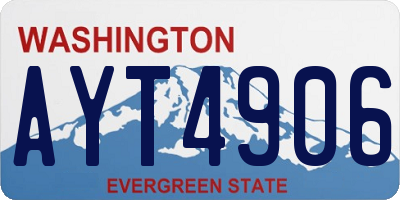 WA license plate AYT4906