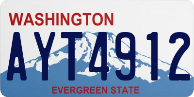 WA license plate AYT4912