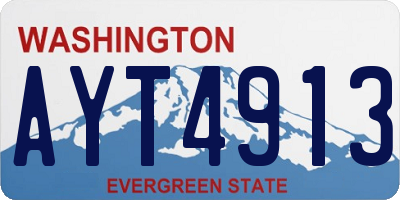 WA license plate AYT4913