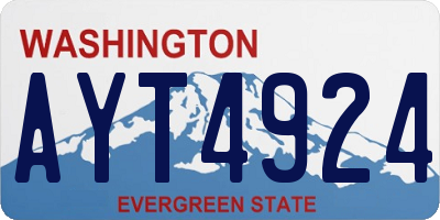 WA license plate AYT4924