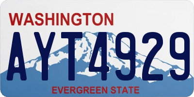 WA license plate AYT4929