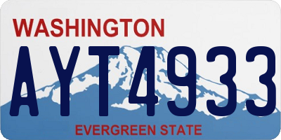WA license plate AYT4933