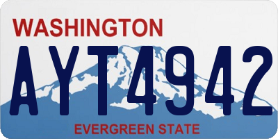 WA license plate AYT4942