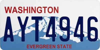 WA license plate AYT4946