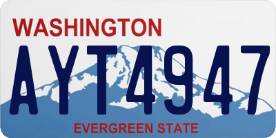 WA license plate AYT4947