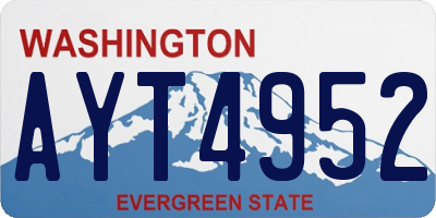 WA license plate AYT4952