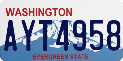 WA license plate AYT4958