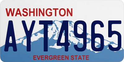 WA license plate AYT4965