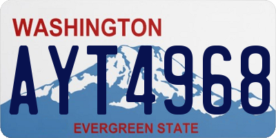 WA license plate AYT4968