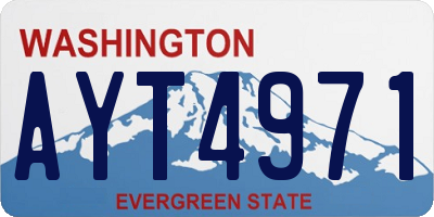 WA license plate AYT4971