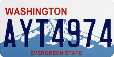 WA license plate AYT4974