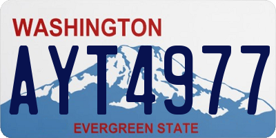 WA license plate AYT4977