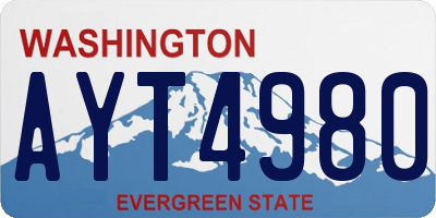 WA license plate AYT4980