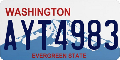 WA license plate AYT4983