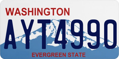 WA license plate AYT4990