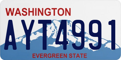 WA license plate AYT4991