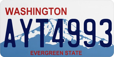 WA license plate AYT4993