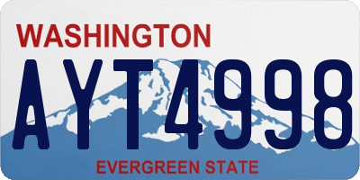 WA license plate AYT4998