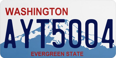 WA license plate AYT5004