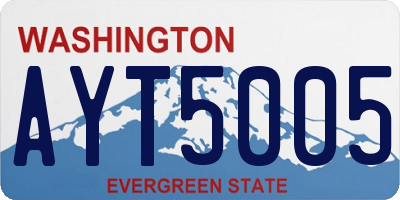 WA license plate AYT5005